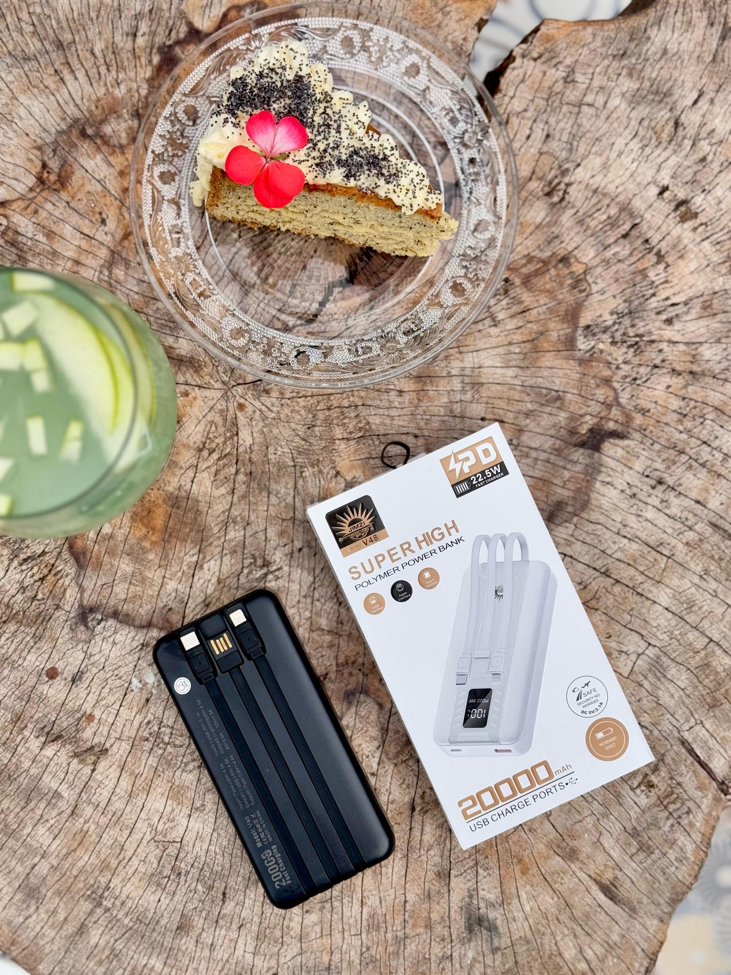 POWER BANK JIMZI V48 NEGRO 20.000 MAH